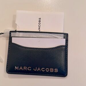 New MARC JACOBS Leather Card Holder. Navy Blue.